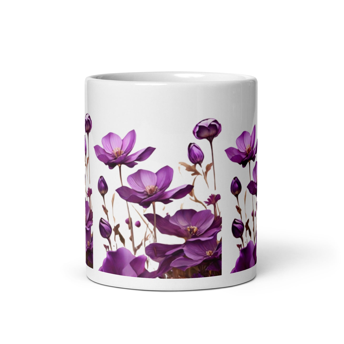 Purple Floral Mug