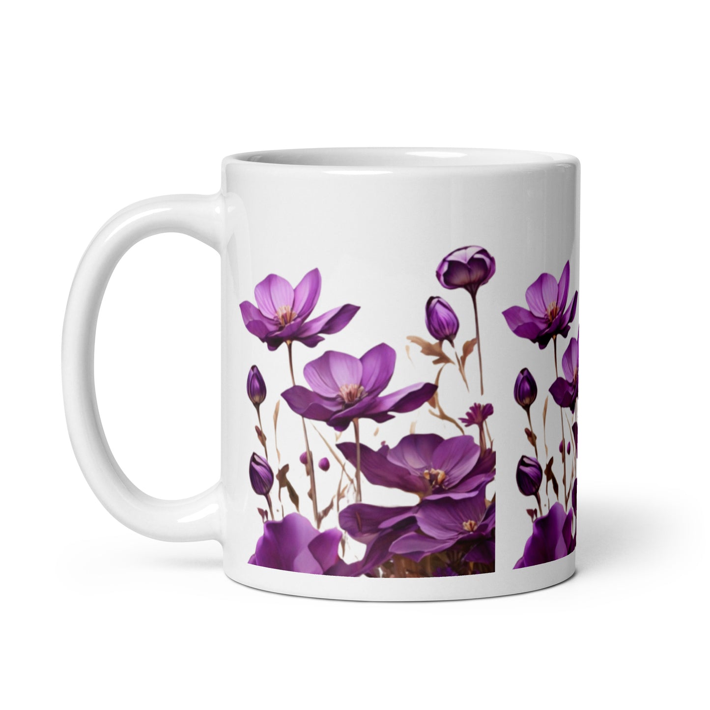 Purple Floral Mug