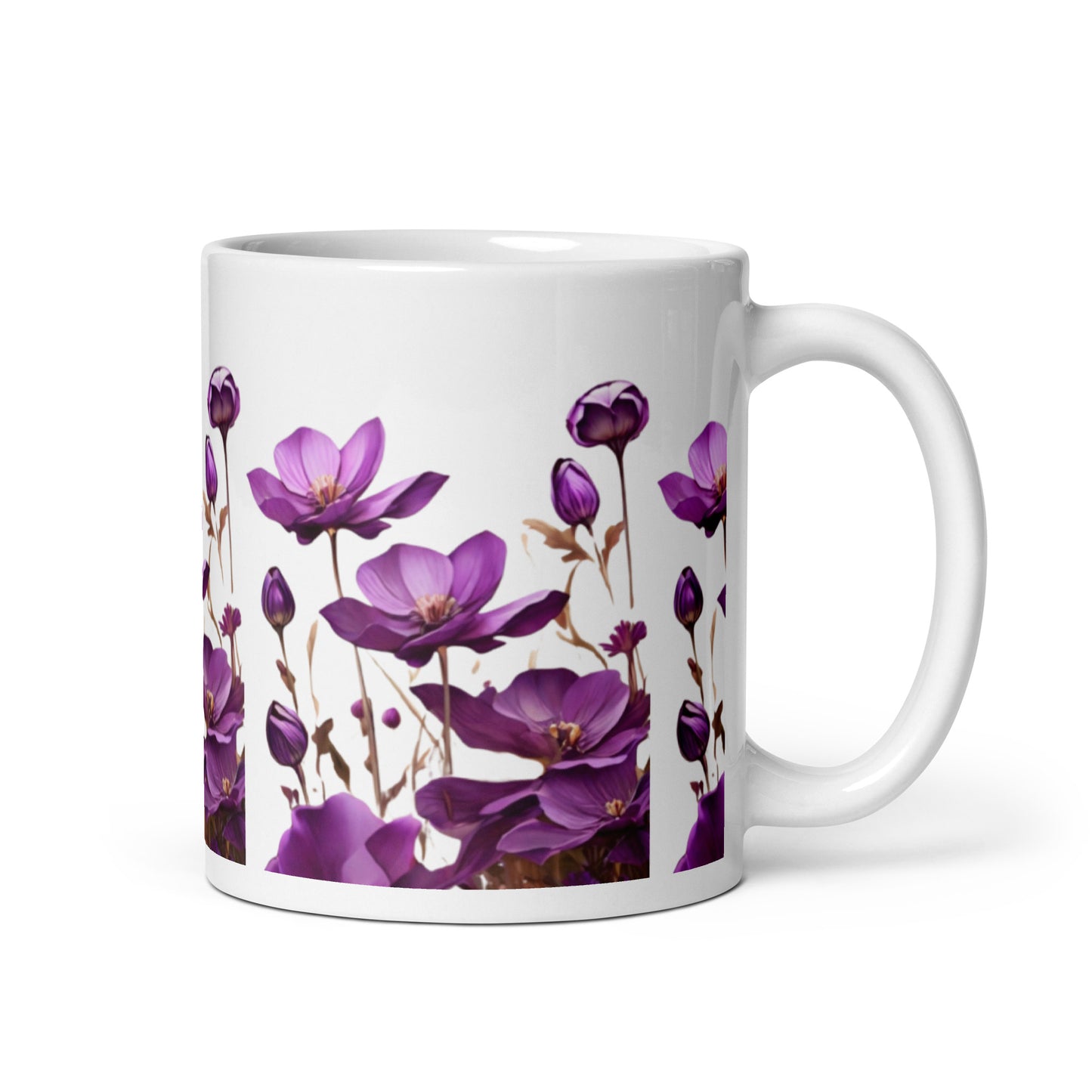 Purple Floral Mug